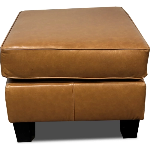 4040 Ottoman in Chestnut Top Grain Leather